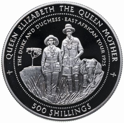 купить Танзания 500 шиллингов 1997 "Африканское турне королевы Елизаветы"