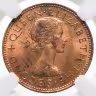 Купить Новая Зеландия 1/2 пенни (penny) 1965 в слабе Монетник.ру MS63