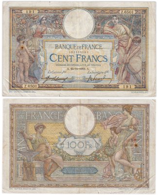 купить Франция 100 франков 1919 (Merson) Pick 71a