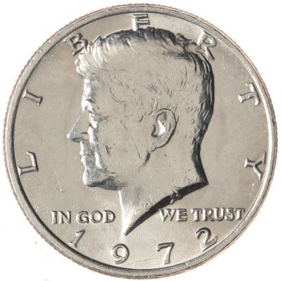 купить США 50 центов (1/2 доллара, half dollar) 1972 Kennedy Half Dollar (Кеннеди) без знака монетного двора - Филадельфия
