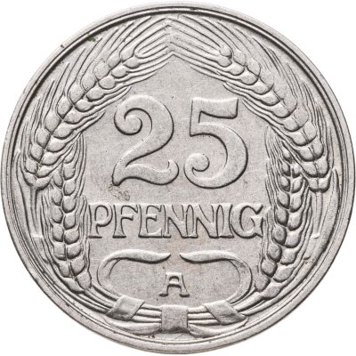 купить Германия 25 пфеннигов (pfennig) 1909 А