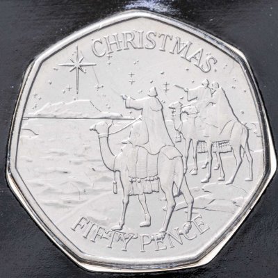 купить Гибралтар 50 пенсов (pence) 2022 "Рождество" в коинкарте