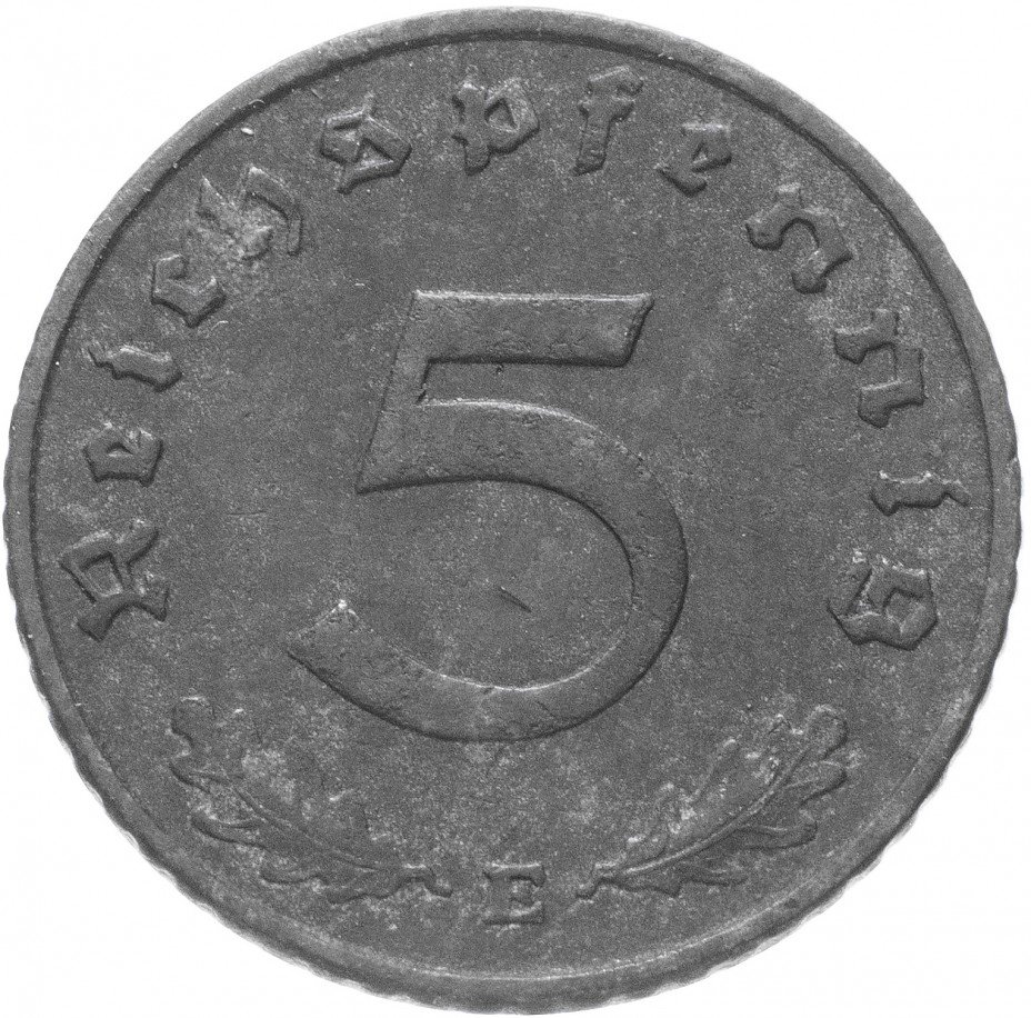 купить Фашистская Германия (Третий Рейх) 5 рейх пфеннигов 1942 "Е"