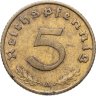 Купить Германия (Третий Рейх) 5 рейхспфеннигов 1939 "А"