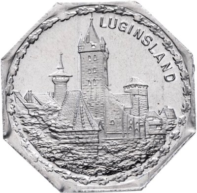 купить Германия (Нюрнберг) нотгельд 20 пфеннигов 1921 "Башня Люгинсланд" трамвайный жетон