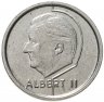 Купить Бельгия 1 франк (franc) 1994-2001 надпись на голландском - 'BELGIE', случайная дата