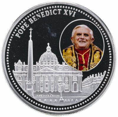 купить Либерия 5 долларов 2005 "Папа Римский Бенедикт XVI"