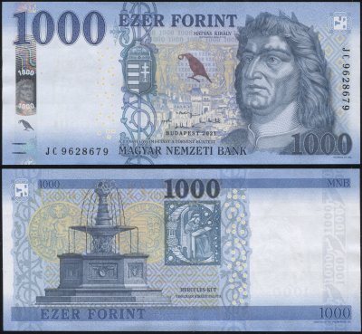 купить Венгрия 1000 форинтов 2021 [Бумага Pick NL]