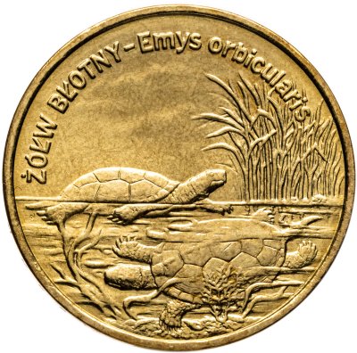 купить Польша 2 злотых 2002 "Болотная черепаха"