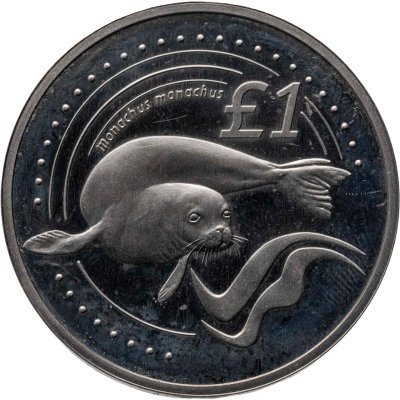 купить Кипр 1 фунт (pound) 2005 "Дикая природа Кипра - Тюлень-монах (Monachus monachus)"