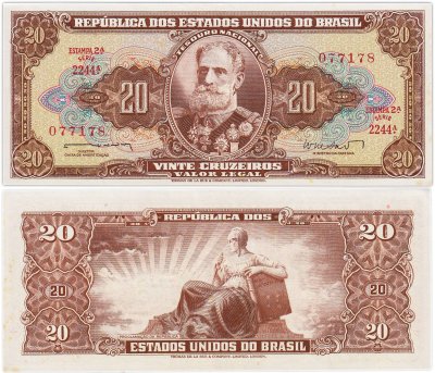купить Бразилия 20 крузейро 1962