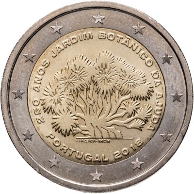 купить Португалия 2 евро (euro) 2018 "250 лет Ботаническому саду в Ажуде"