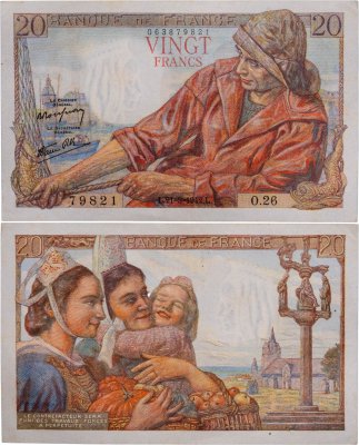 купить Франция 20 франков 1943