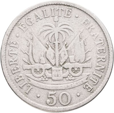 купить Гаити 50 сантимов (centimes) 1908