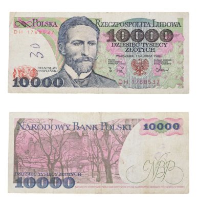 купить Польша 10000 злотых 1988