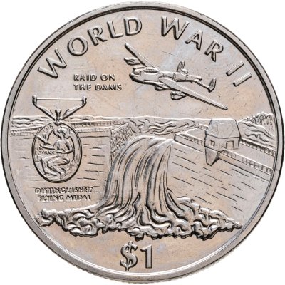 купить Либерия 1 доллар 1997 "Вторая мировая война - Операция Chastise (рейд на дамбы)"