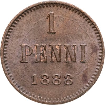 купить 1 пенни (penni) 1888 монета для Финляндии