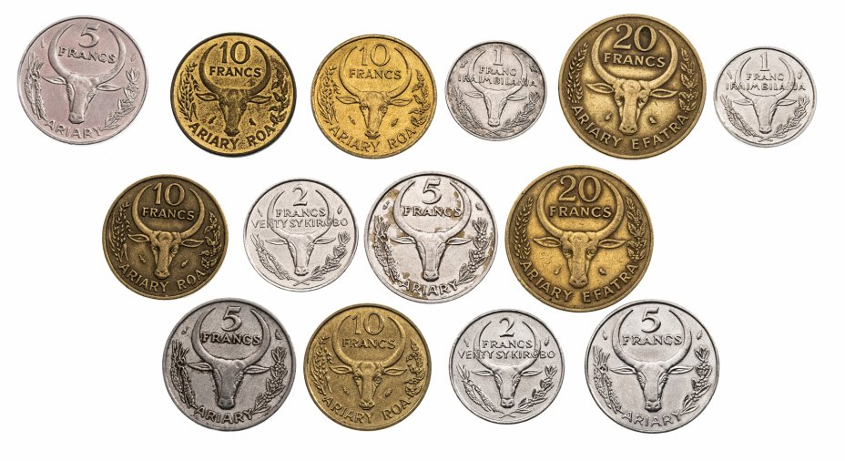 купить Мадагаскар набор из 14 монет 1965-1984