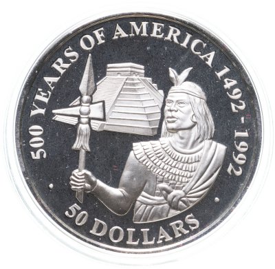 купить Острова Кука 50 долларов 1990 500 лет открытию Америки - Принц Инков