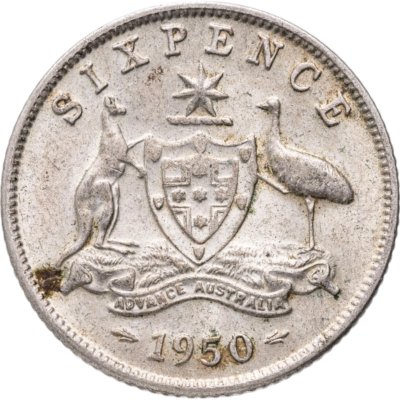 купить Австралия 6 пенсов (pence) 1950