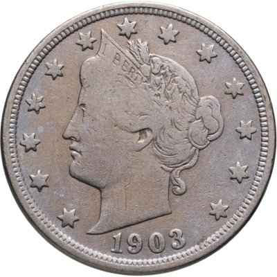 купить США 5 центов (cents) 1903 "Liberty Nickel"