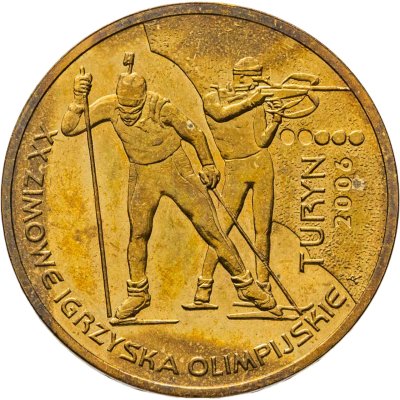 купить Польша 2 злотых 2006 "Зимняя Олимпиада Турин 2006"
