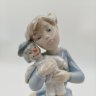 Купить Статуэтка "Девочка с игрушечным клоуном", фарфор, роспись, NAO Porcelain, Испания, 1985-2000 гг.