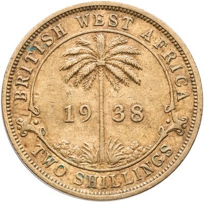 купить Британская Западная Африка 2 шиллинга (shillings) 1938 H