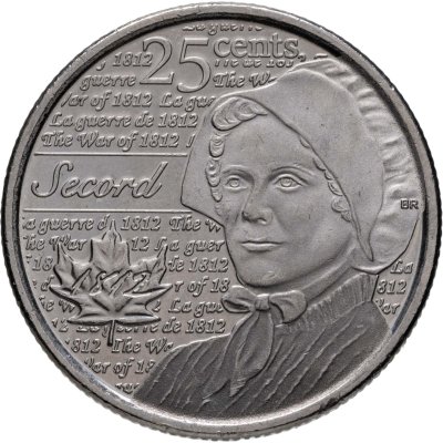 купить Канада 25 центов (cents) 2013 "Война 1812 года - Лора Секорд"