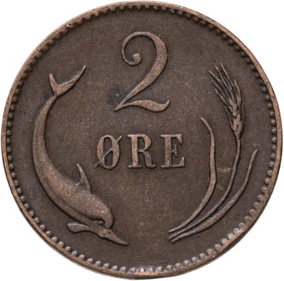 купить Дания 2 эре (ore) 1875