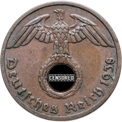 купить Германия, Третий рейх 1 рейхспфенниг (reichspfennig) 1938 "А"