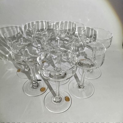 купить Набор из восьми бесцветных бокалов для мартини, "Bohemian glass", стекло, Чехословакия, 1970-1990 гг.