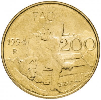 купить Сан-Марино 200 лир 1994 "ФАО"