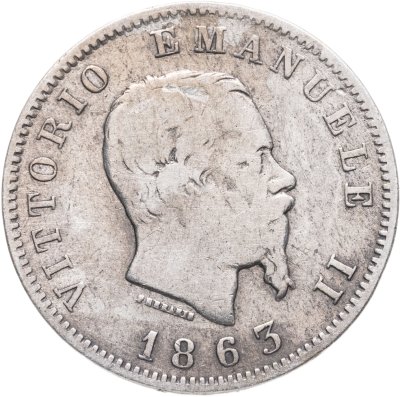 купить Италия 1 лира (lira) 1863 М