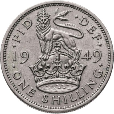 купить Великобритания 1 шиллинг (shilling) 1949 Шотландский шиллинг - лев, сидящий на короне
