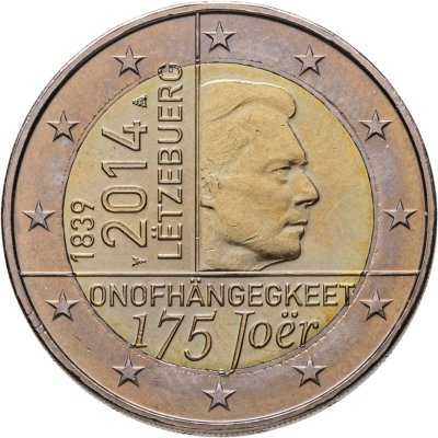купить Люксембург 2 euro (евро) 2014 "175 лет независимости Люксембурга"