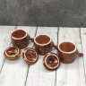 Купить Набор из 3-х кокотниц (жульенниц) "Бочка", керамика, цветные поливы, Россия, 2000-2020 гг.