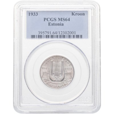 купить Эстония 1 крона 1933 "10-й песенный фестиваль" в слабе