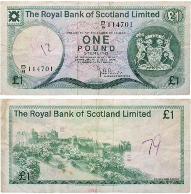 купить Шотландия 1 фунт 1985 ROYAL BANK OF SCOTLAND PLC