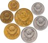 Купить Полный годовой набор монет 1957 года 1, 2, 3, 5, 10, 15, 20 копеек (7 монет)