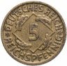Купить Германия 5 рейхспфеннигов (reichspfennig) 1925, знак монетного двора "D" — Мюнхен