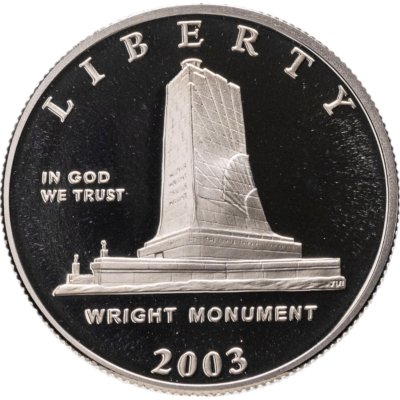 купить США 50 центов (1/2 доллара) 2003 P "100 лет со дня первого полета" в футляре