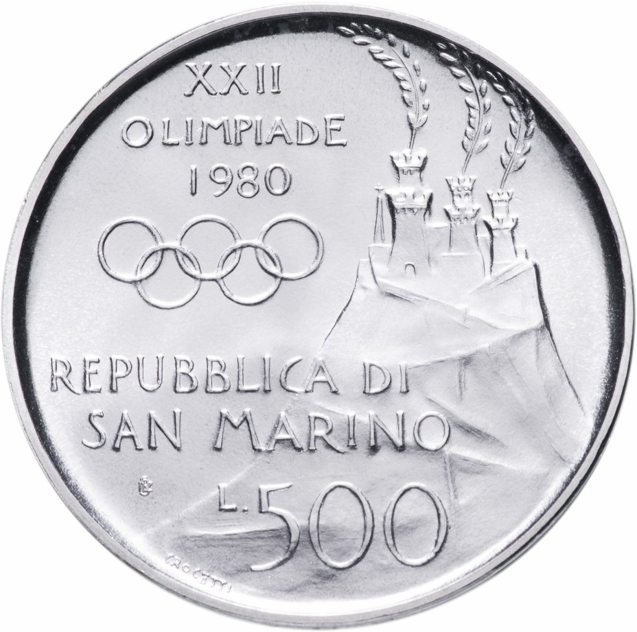 купить Сан-Марино 500 лир 1980 "XXII летние Олимпийские Игры, Москва 1980"