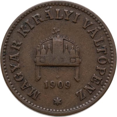 купить Венгрия 2 филлера (filler) 1909