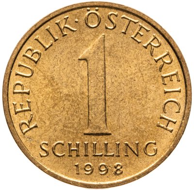 купить Австрия 1 шиллинг (shilling) 1998