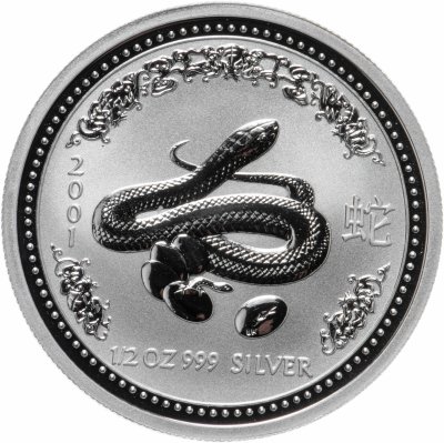 купить Австралия 50 центов 2001 UNC "Восточный календарь. Год змеи - лунар"