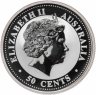 Купить Австралия 50 центов 2001 UNC "Восточный календарь. Год змеи - лунар"