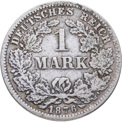 купить Германия 1 марка 1876 Знак монетного двора: "F" - Штутгарт