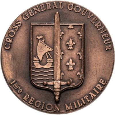 купить Франция медаль "Настольная полковая медаль штаба первого военного округа"