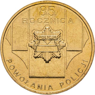 купить Польша 2 злотых 2004 "85 лет полиции Польши"